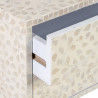 Side table 56 x 46 x 58 cm Beige Mother of pearl MDF Wood