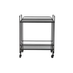 Serving trolley DKD Home Decor Black Metal Crystal 60,5 x 40,5 x 75,5 cm