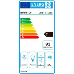 Conventional Hood Infiniton CMPT-STL9T8 Grey 215 W 600 m3/h