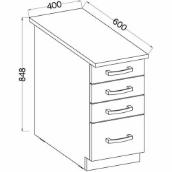 Occasional Furniture 60 x 40 x 80,4 cm Grey