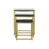 Set of 3 tables DKD Home Decor Black Golden 50 x 35 x 60 cm