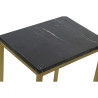 Set of 3 tables DKD Home Decor Black Golden 50 x 35 x 60 cm