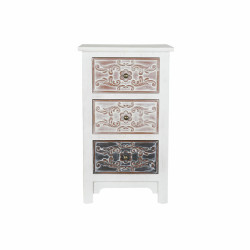 Chest of drawers DKD Home Decor Brown MDF White Dark brown Arab (48 x 36 x 81 cm)