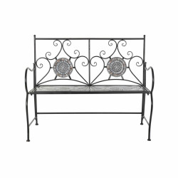 Bench DKD Home Decor Ceramic Mosaic Ironwork (111 x 54 x 88 cm)