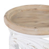 Side table 42 x 42 x 56 cm Natural Wood White