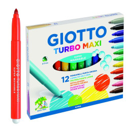 Set of Felt Tip Pens Giotto Turbo Maxi Multicolour (60 Units)