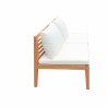 Garden sofa Alma White Brown Acacia 124 x 70 x 77,5 cm