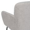 Armchair 71 x 69 x 87 cm Synthetic Fabric Grey Metal