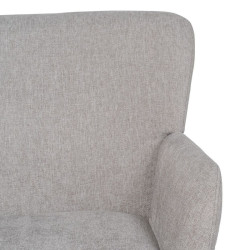 Armchair 71 x 69 x 87 cm Synthetic Fabric Grey Metal