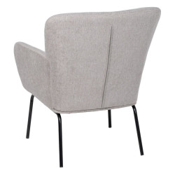 Armchair 71 x 69 x 87 cm Synthetic Fabric Grey Metal