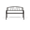 Bench with backrest Anthracite Iron (123 X 53 X 86 cm)