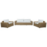 Sofa and table set Home ESPRIT Crystal synthetic rattan 248 x 85 x 80 cm