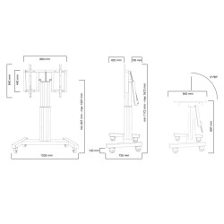 TV Mount Neomounts PLASMA-M2500TBLACK 42" 100" 150 kg