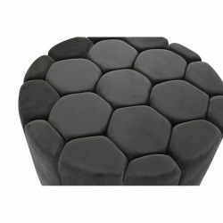 Footrest DKD Home Decor Grey 30 % Polyester (85 x 85 x 48 cm)