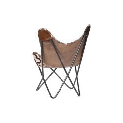 Armchair DKD Home Decor Brown White Iron 70 x 70 x 90 cm