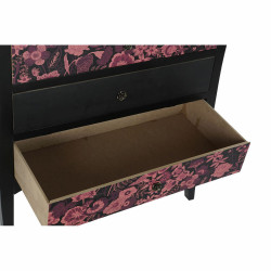 Sideboard DKD Home Decor   Black 76 x 39 x 75,5 cm Pink Brown MDF Wood