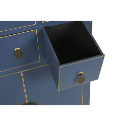 Chest of drawers DKD Home Decor Blue Golden Fir MDF Wood Oriental 63 x 27 x 101 cm