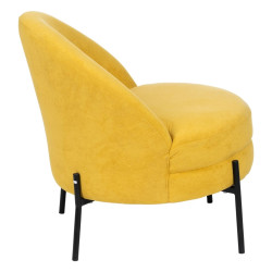 Armchair 71 x 73 x 72 cm Synthetic Fabric Wood Yellow