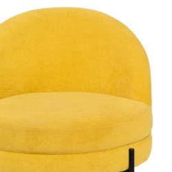 Armchair 71 x 73 x 72 cm Synthetic Fabric Wood Yellow