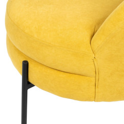 Armchair 71 x 73 x 72 cm Synthetic Fabric Wood Yellow