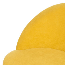 Armchair 71 x 73 x 72 cm Synthetic Fabric Wood Yellow