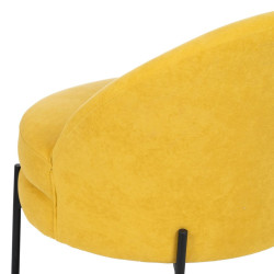 Armchair 71 x 73 x 72 cm Synthetic Fabric Wood Yellow