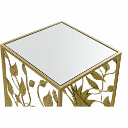 Set of 3 small tables DKD Home Decor Golden 40 x 40 x 70 cm