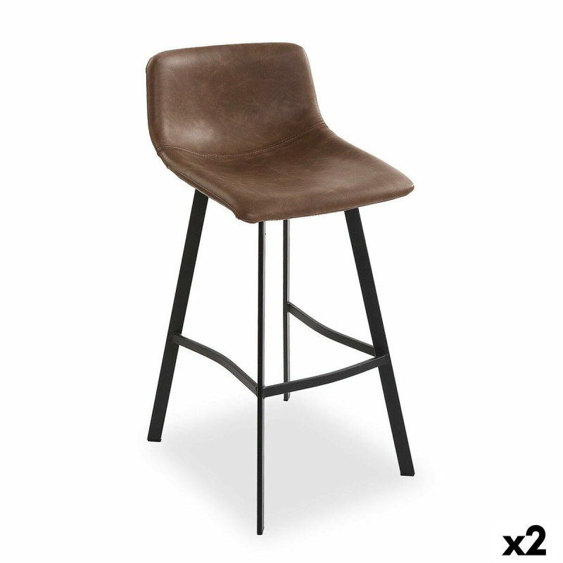 Stool Versa Edvin Brown 49 x 88 x 42 cm (2 Units)