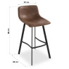 Stool Versa Edvin Brown 49 x 88 x 42 cm (2 Units)