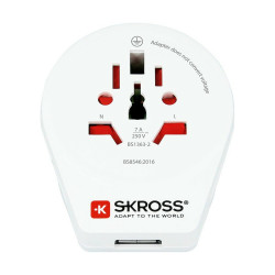 Current Adaptor Skross 1500267 United Kingdom International 1 x USB