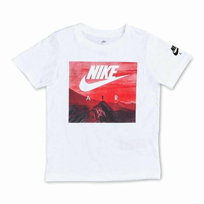 Child's Short Sleeve T-Shirt Nike Air View White