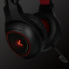 Gaming Headset with Microphone KSIX Drakkar USB LED Black Red