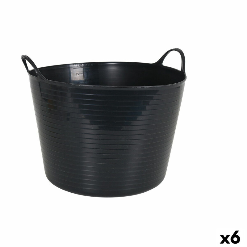 Multi-purpose Plastic Basket Dem Flexy 42 L Circular (6 Units)