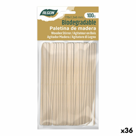 Kit of coffee stirrers Algon Wood 36 Units