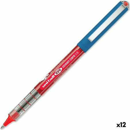 Liquid ink pen Uni-Ball Eye Ocean Care 0,5 mm Red (12 Units)