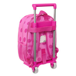 School Rucksack with Wheels Lady Bug Fuchsia (26 x 34 x 11 cm)