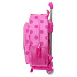 School Rucksack with Wheels Lady Bug Fuchsia (26 x 34 x 11 cm)