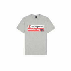 Men’s Short Sleeve T-Shirt Champion Crewneck Grey