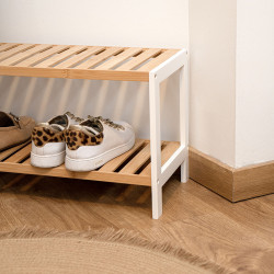 Shoe Rack Vinthera Moa Natural Wood 50 x 16 x 26 cm