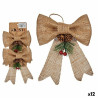 Christmas Decorations Set Brown Red Green Natural Fibre 14 x 3 x 19 cm Lasso (12 Units)