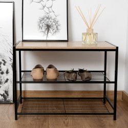 Shoe Rack Vinthera Moa Steel Black 60 x 30 x 44,5 cm