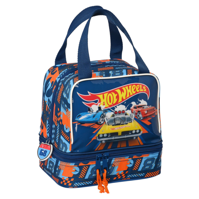 Lunchbox Hot Wheels Speed club Orange Navy Blue 20 x 20 x 15 cm