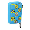 Double Pencil Case Minions Minionstatic Blue (28 Pieces)