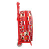 School Rucksack with Wheels Cars Let's race Red White (22 x 27 x 10 cm)