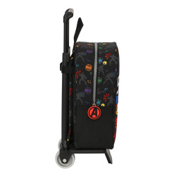 School Rucksack with Wheels The Avengers Super heroes Black (22 x 27 x 10 cm)