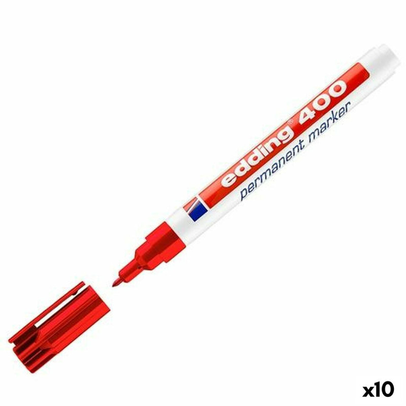 Permanent marker Edding 400 Red 1 mm (10 Units)