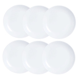 Plate set Luminarc Diwali 6 pcs White Glass 19 cm