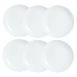 Plate set Luminarc Diwali 6 pcs White Glass 19 cm