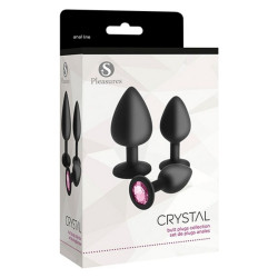 Anal plug S Pleasures Crystal Black (3 pcs)