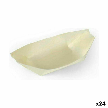 Set of bowls Algon Disposable Wood 10 Pieces 12,5 cm (24 Units)